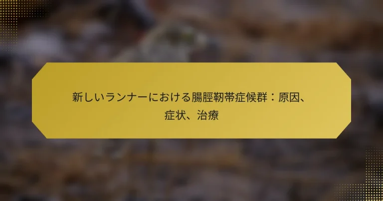 新しいランナーにおける腸脛靭帯症候群：原因、症状、治療